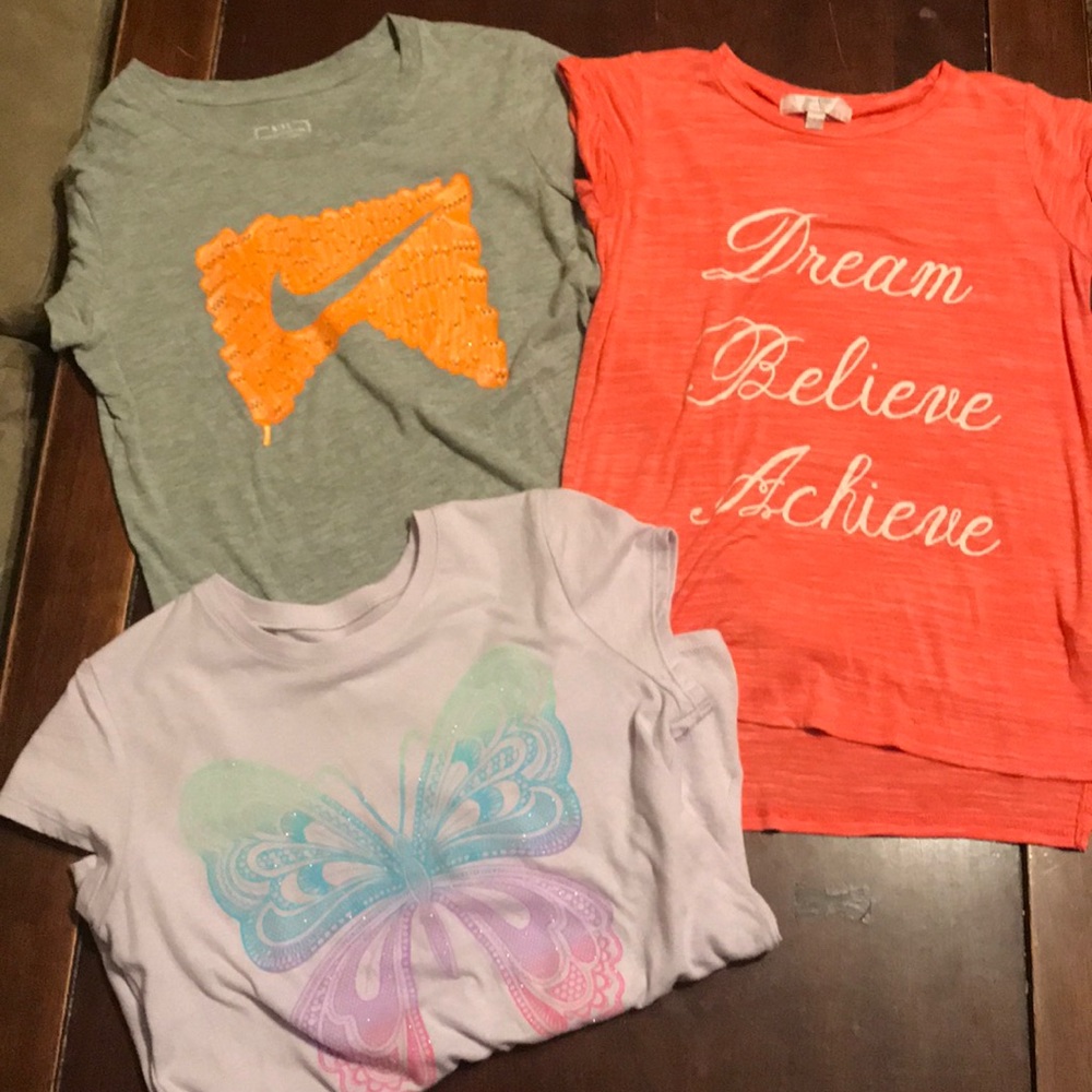 Lot of girls size Large tee shirts